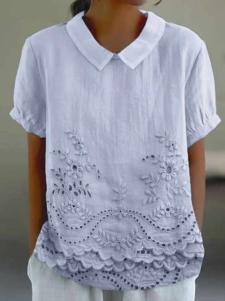Judith | Floral Embroidered Shirt