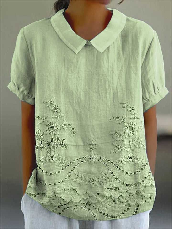 Judith | Floral Embroidered Shirt