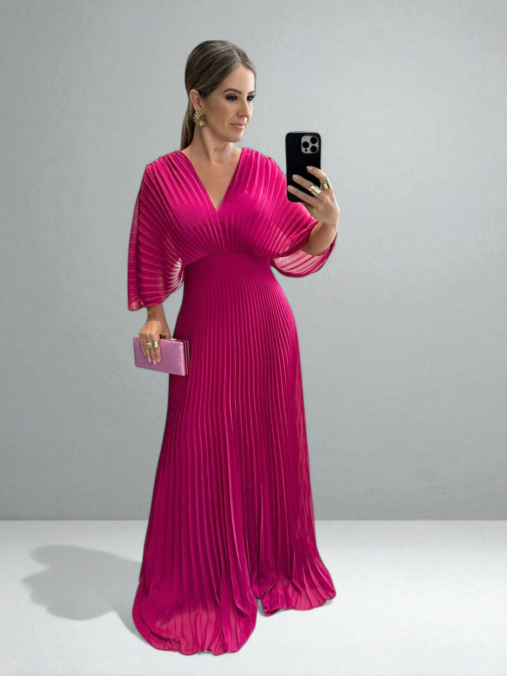 Isa™ | Elegant Pleated Maxi Dress