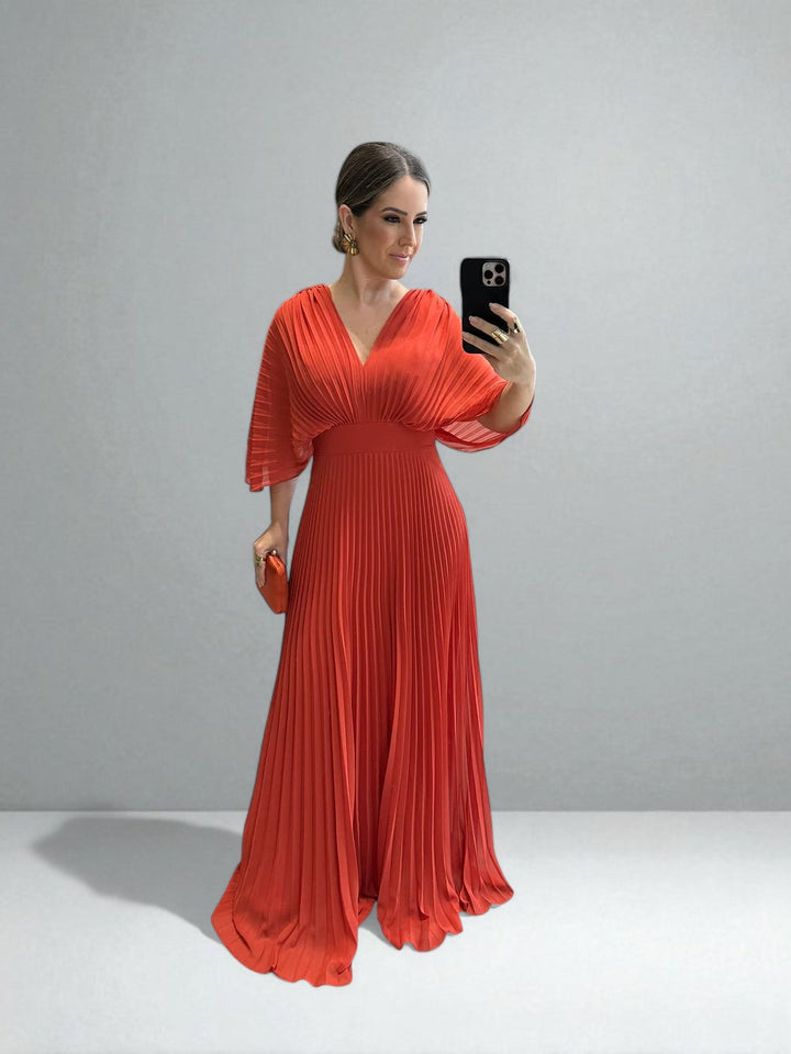 Isa™ | Elegant Pleated Maxi Dress