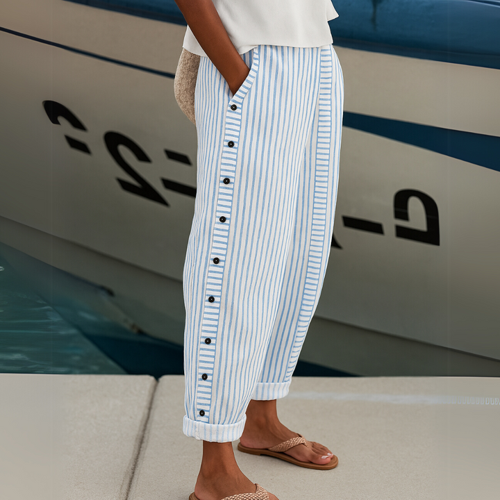 Lysa | Stylish Striped Button Pants