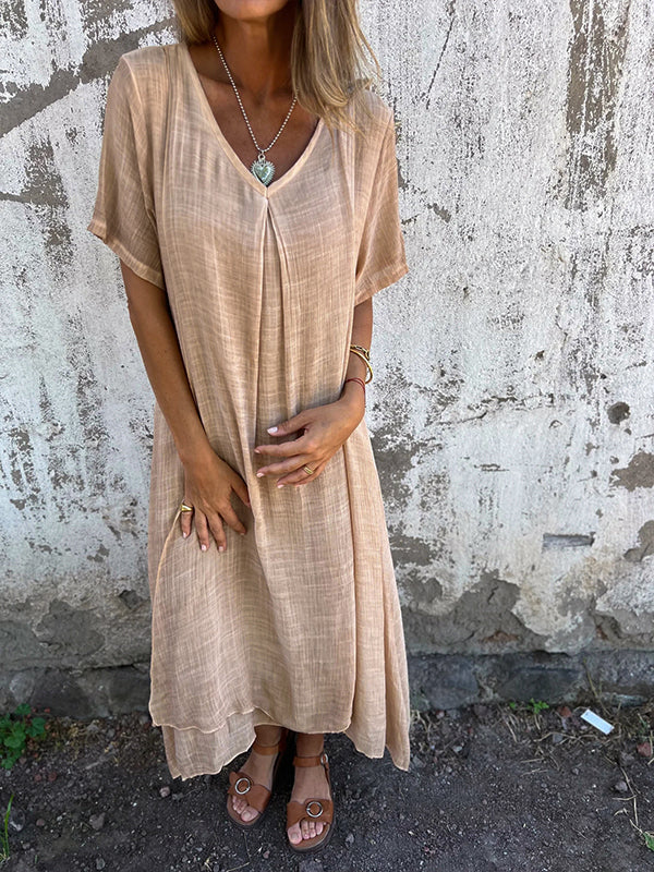 Amy™ | Loose V-neck Dress