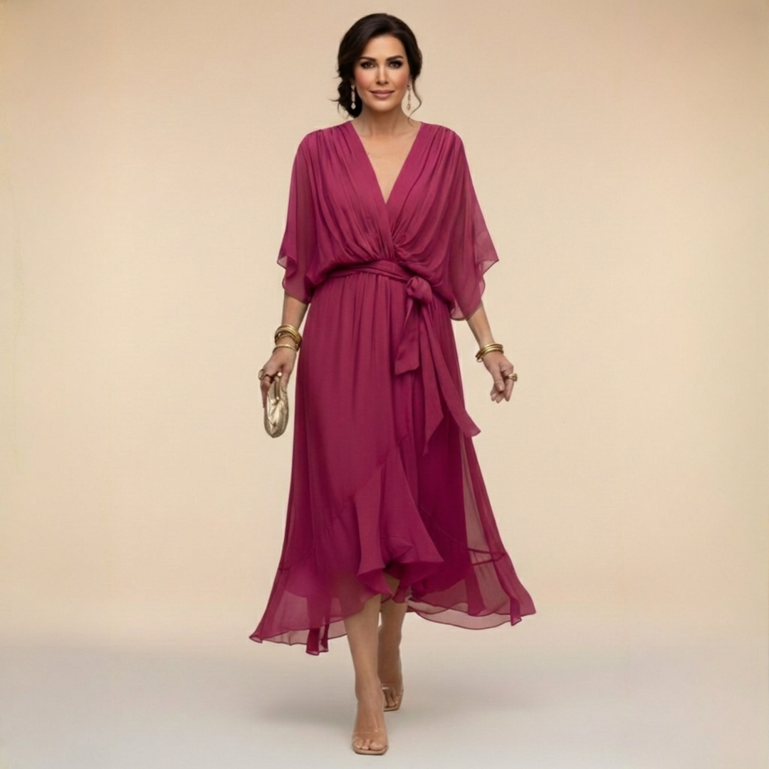 Caroline | Effortlessly Flattering Dress-Grey