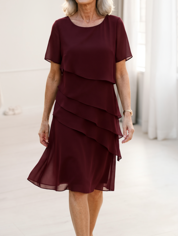 Helena | Elegant Comfort Ruffle Dress