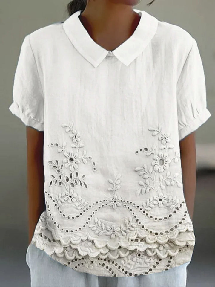 Judith | Floral Embroidered Shirt