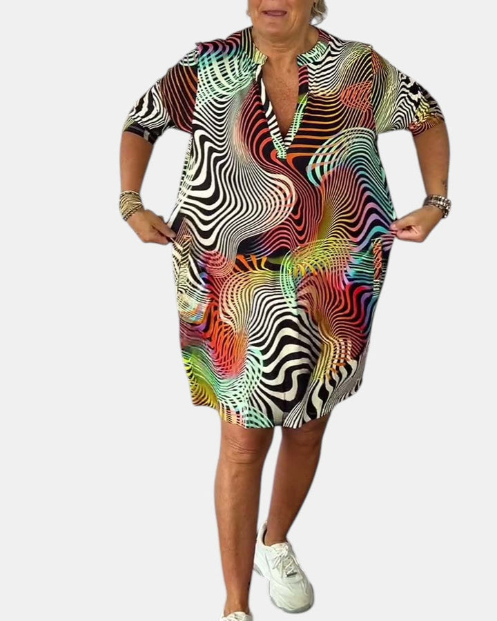 Bella | Colorful V-neck Dress