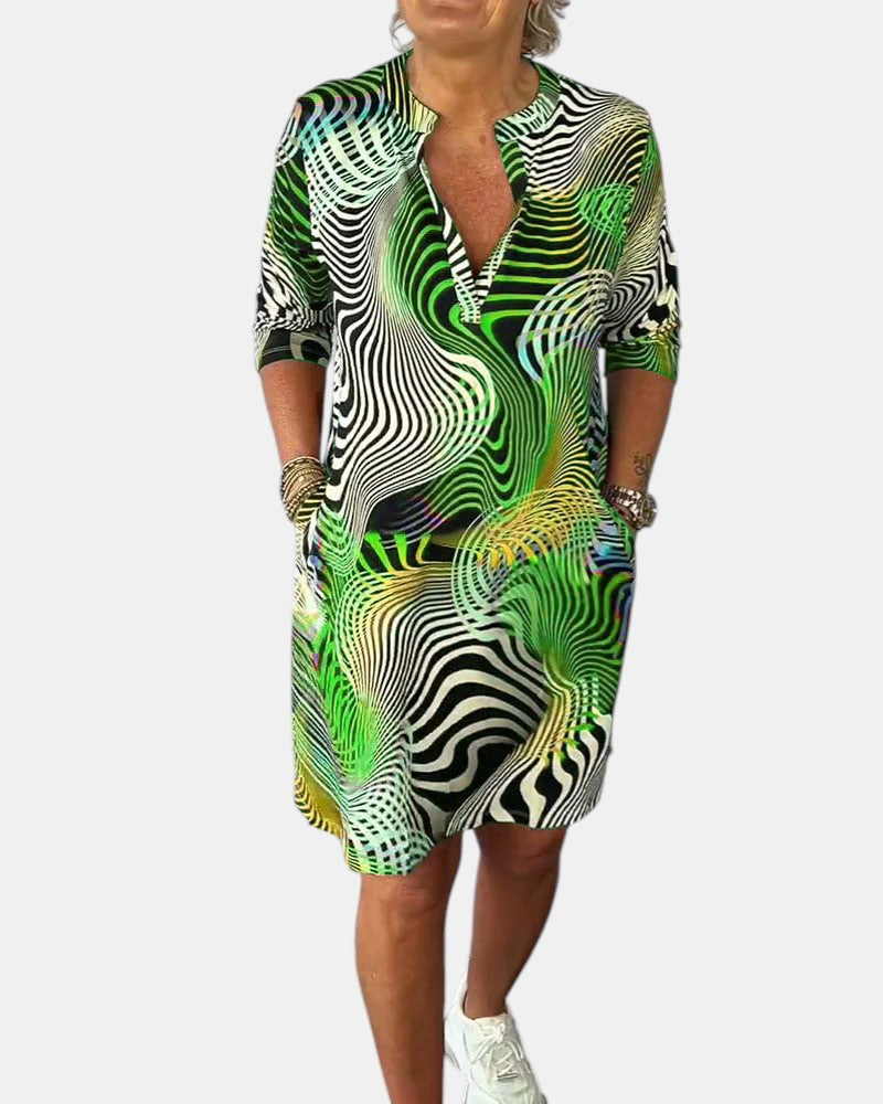 Bella | Colorful V-neck Dress