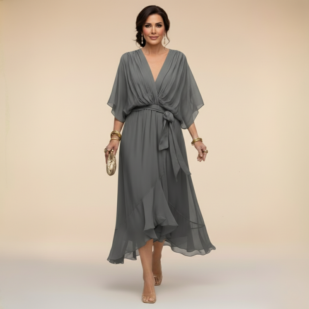 Caroline | Effortlessly Flattering Dress-Sky Blue