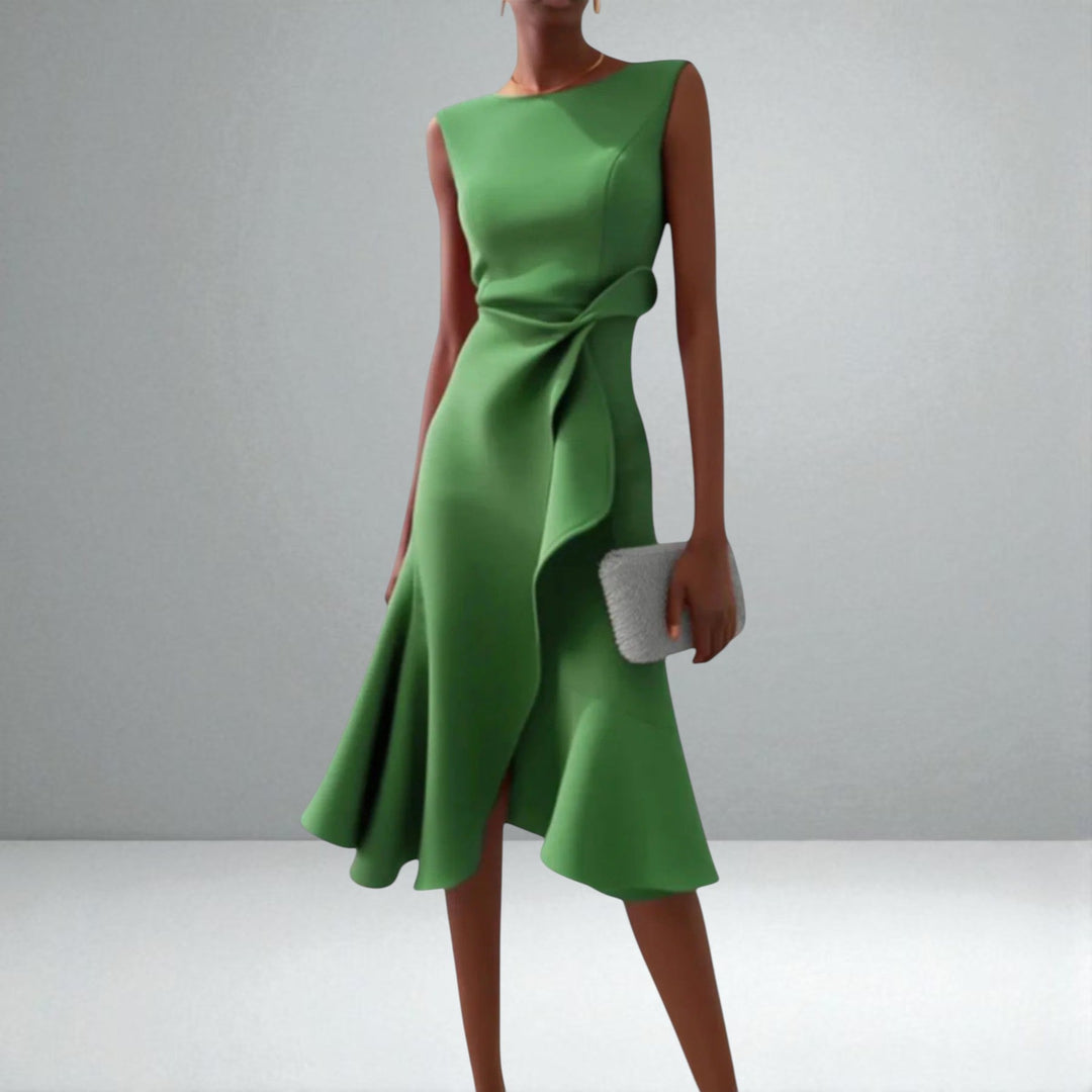 Noa™ | Elegant Draped Midi Dress