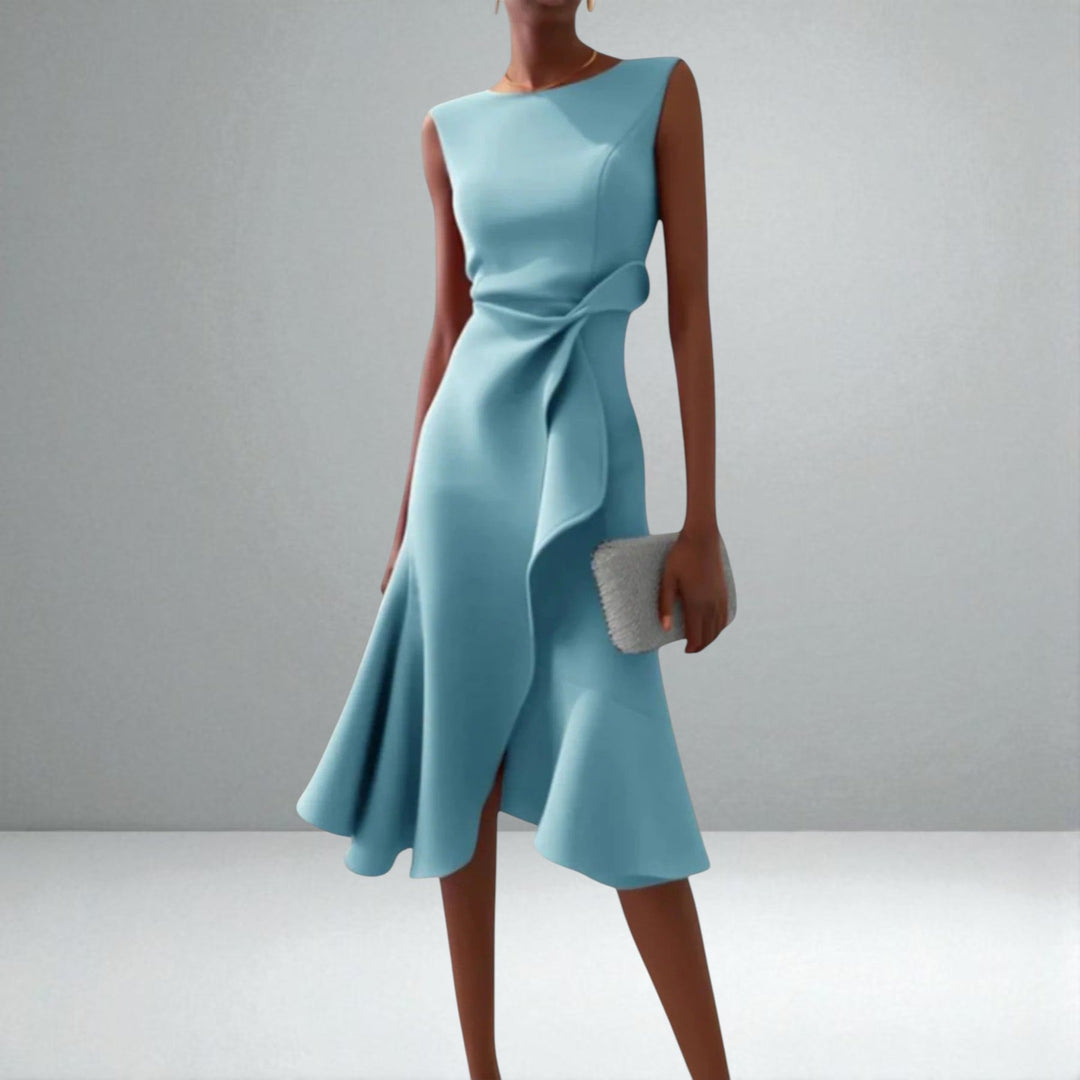 Noa™ | Elegant Draped Midi Dress