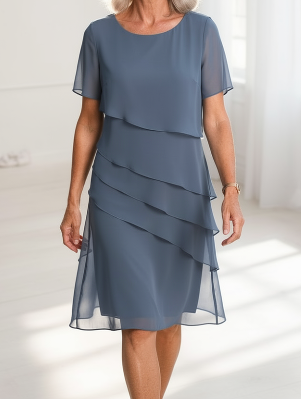 Helena | Elegant Comfort Ruffle Dress