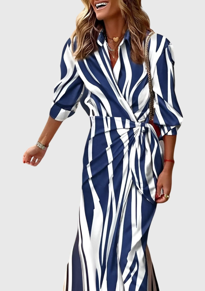 Isabrunel | Elegant Wrap Dress With Print
