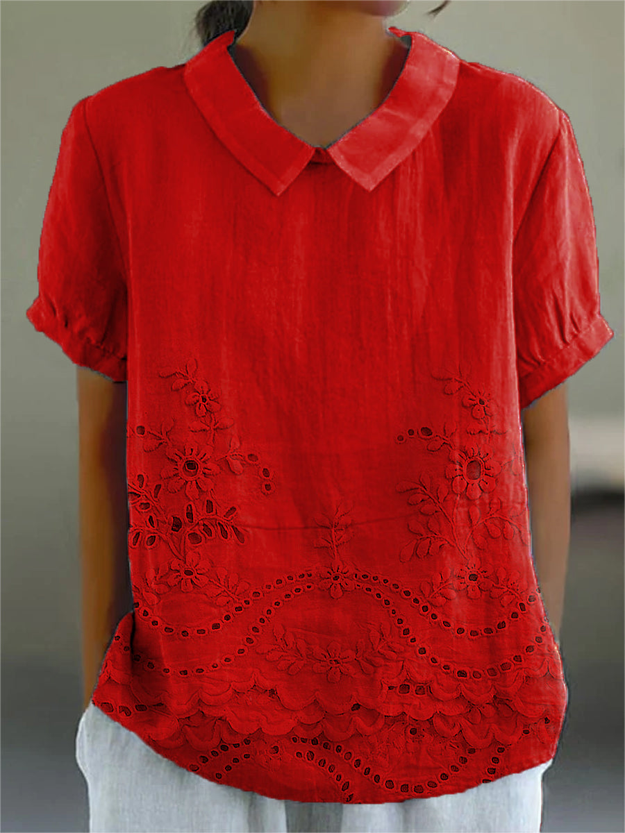 Judith | Floral Embroidered Shirt