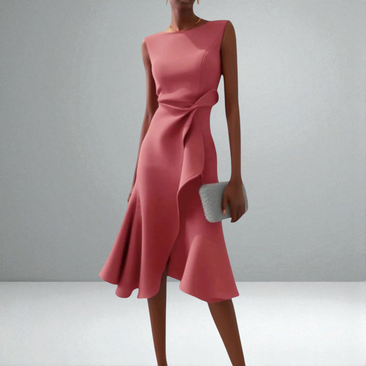 Noa™ | Elegant Draped Midi Dress