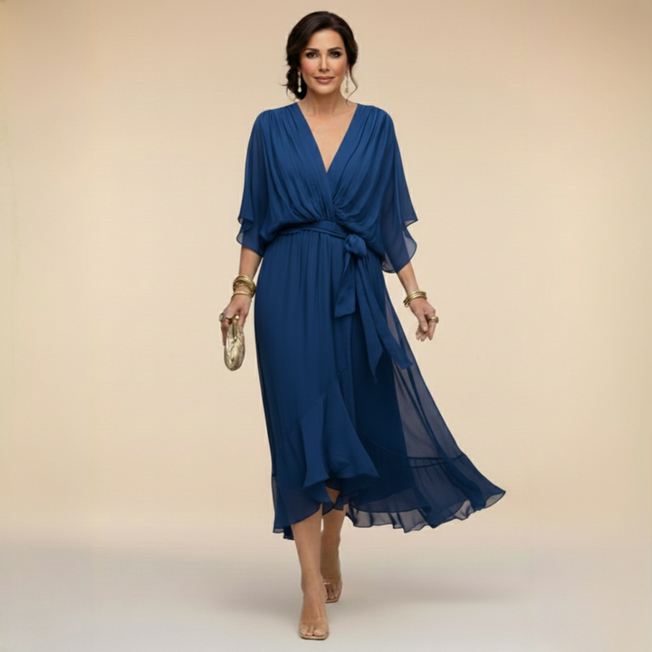 Caroline | Effortlessly Flattering Dress-Orange