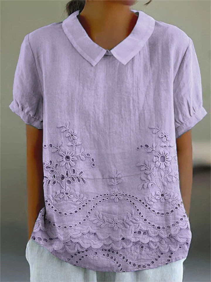 Judith | Floral Embroidered Shirt