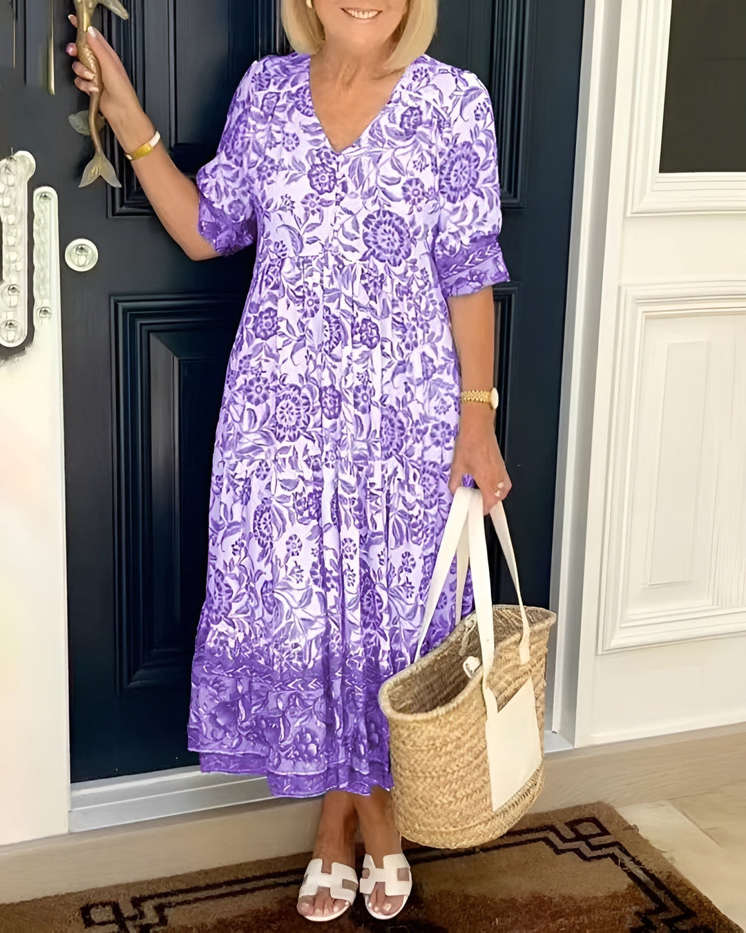 Elena Floral Midi Dress