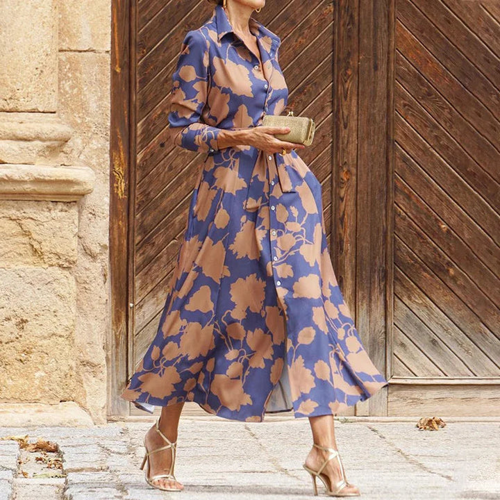 Evelina Long Sleeve Midi Dress