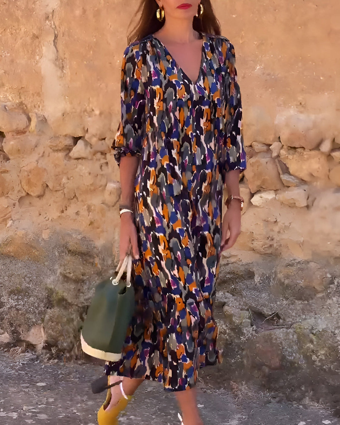 Nina Retro Printed Dress