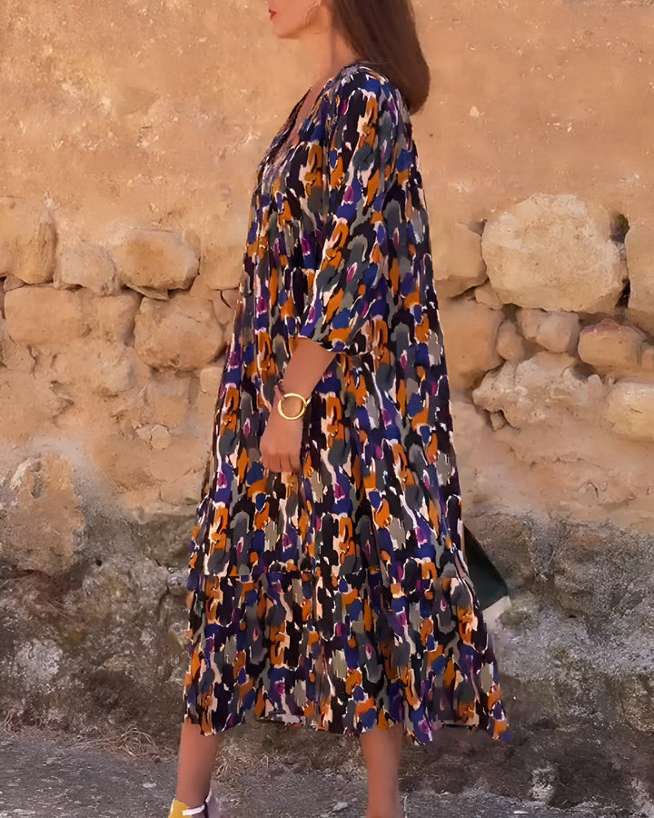 Nina Retro Printed Dress