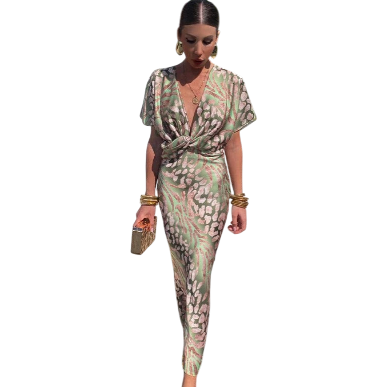 Fleur™ | Elegant Wrap Maxi Dress
