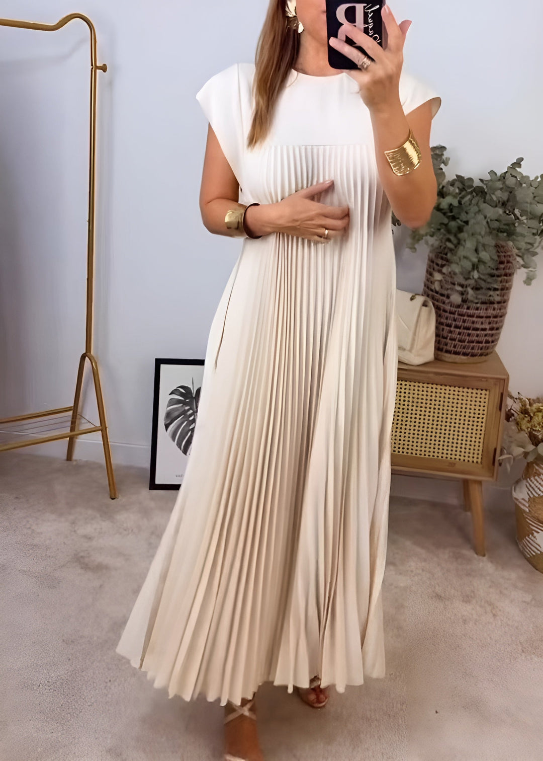 Selena Pleated Midi Dress