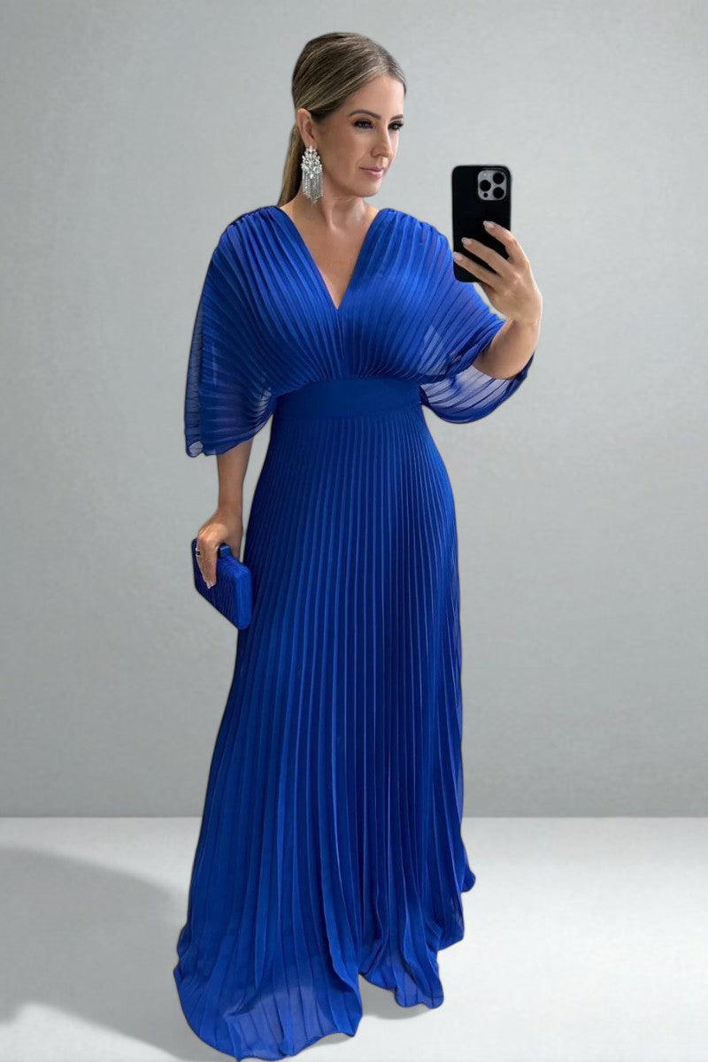 Isa™ | Elegant Pleated Maxi Dress