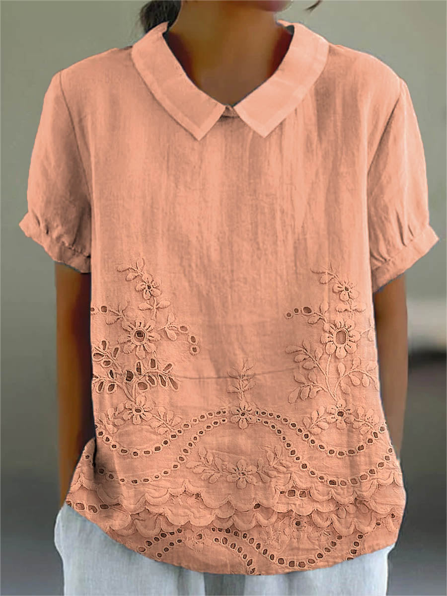 Judith | Floral Embroidered Shirt