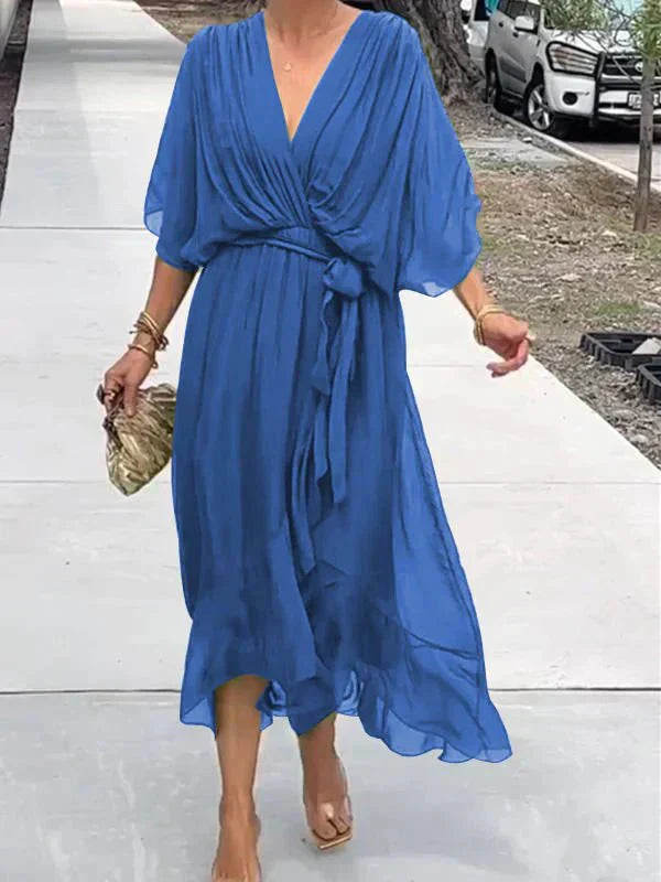 Lucinda | Elegant Flowing Luxe Chiffon Dress