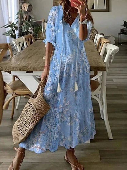Solara Tassel A-line Midi Dress